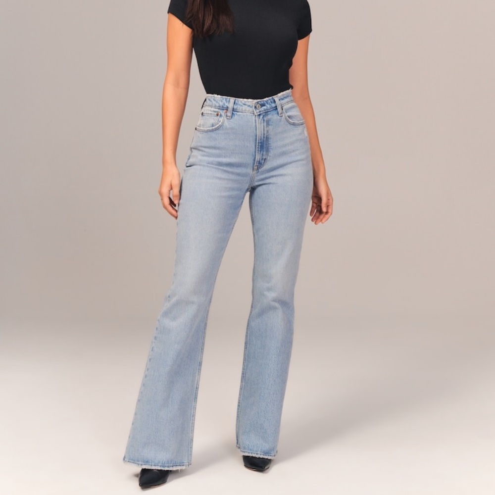 Abercrombie Curve Love High Rise Vintage Flare Jean